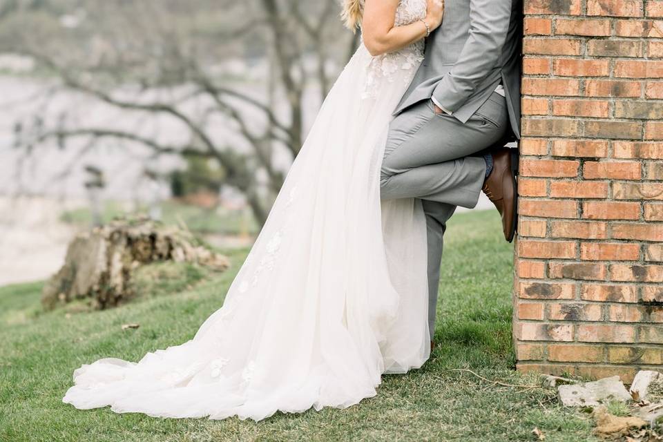 Outdoor wedding - wall shot