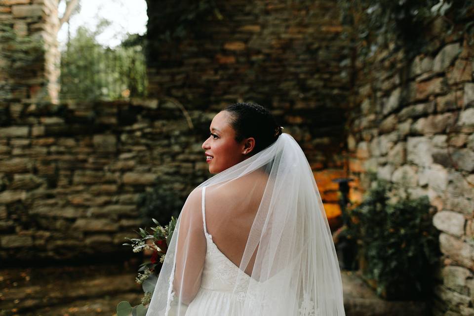 Low back wedding dress