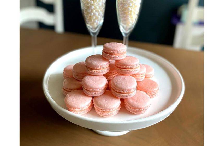 Pink Champagne Macarons