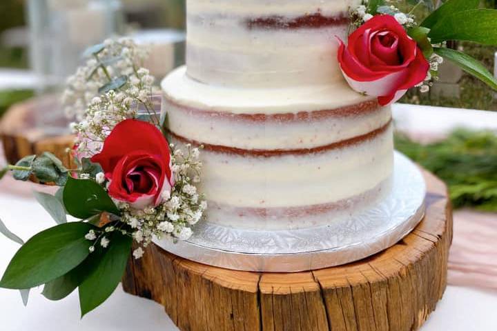 Naked Cake with florals