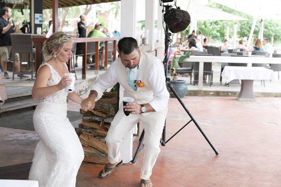 Bride and groom intro