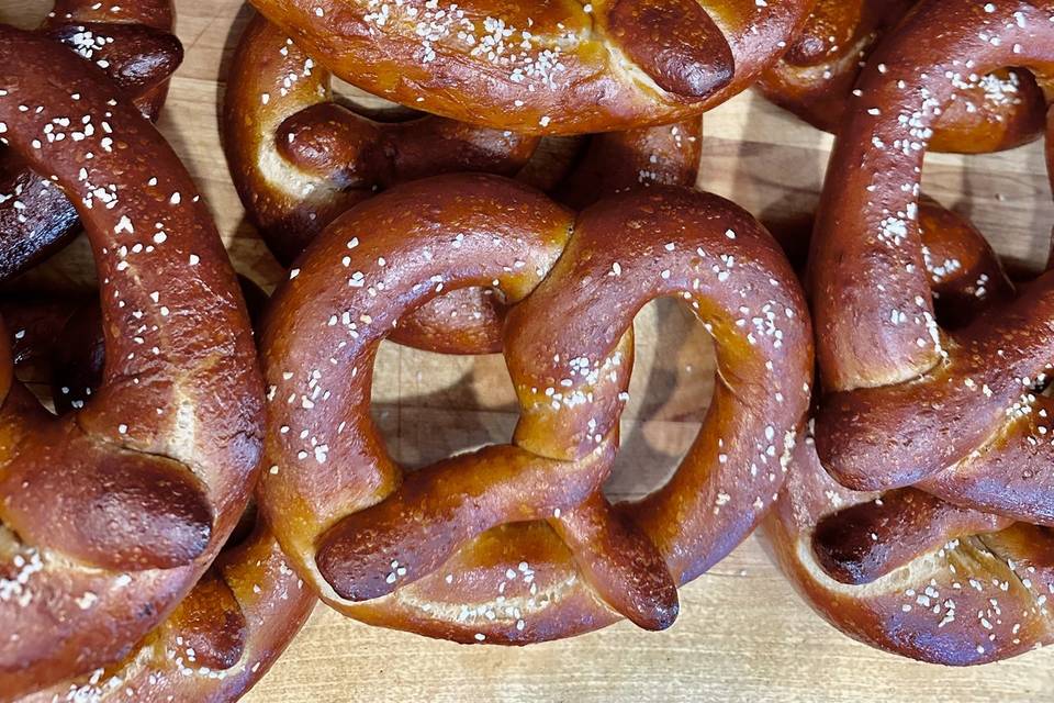 Bavarian-style, soft pretzel