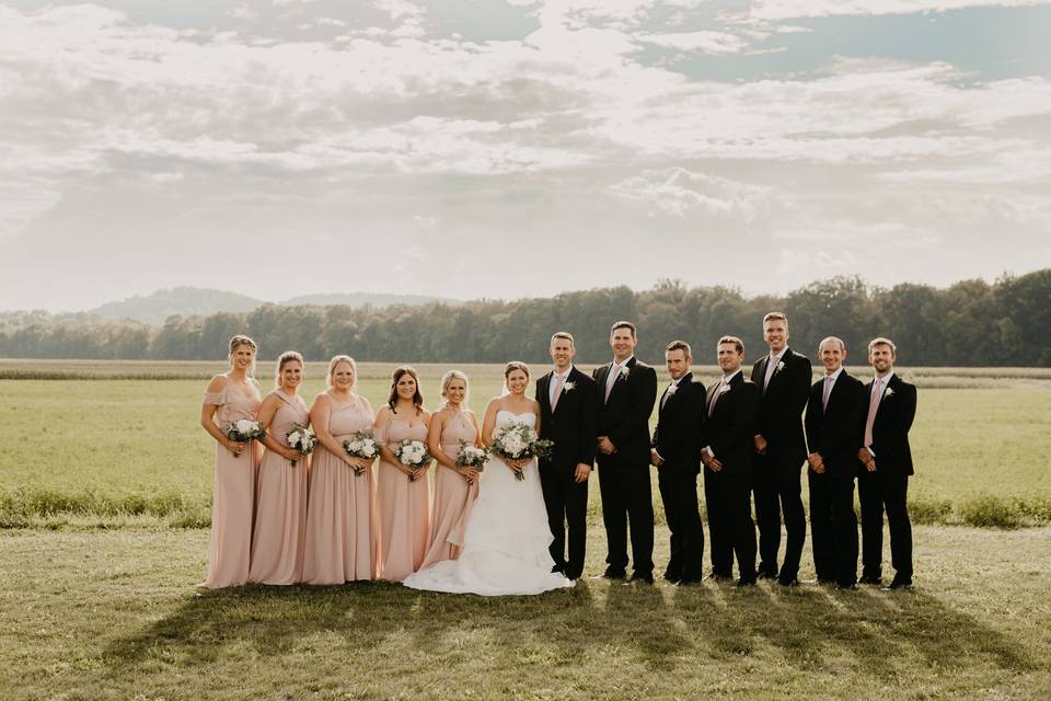 Wedding party portrait