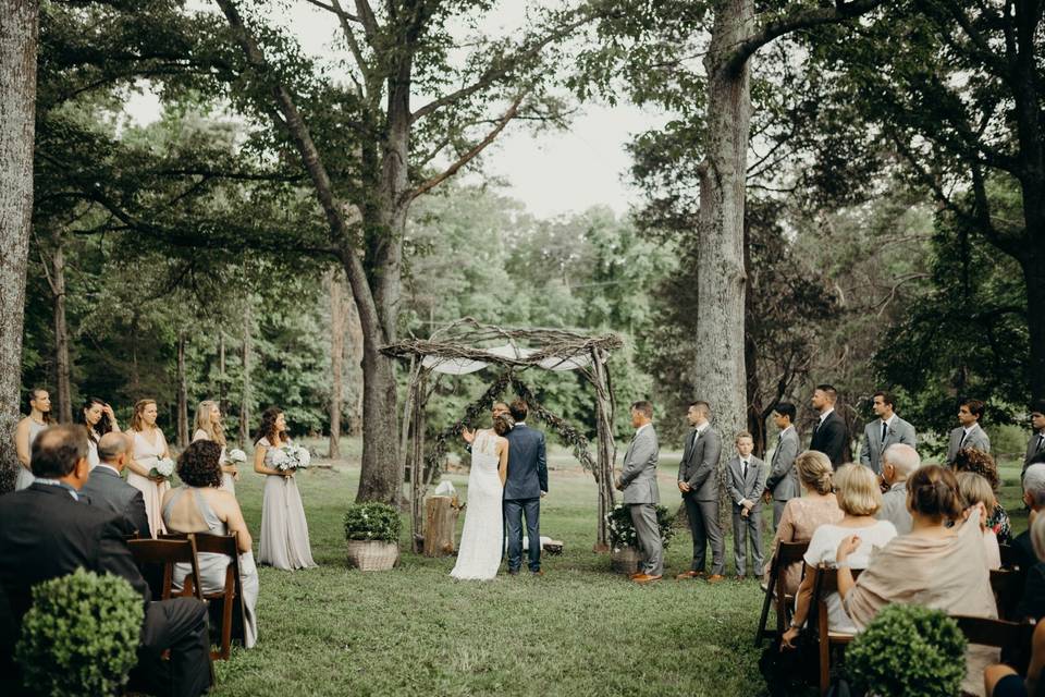 An intimate backyard wedding