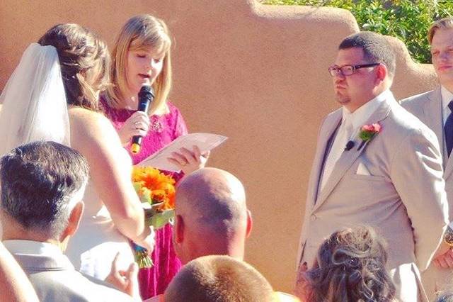 Officiant heading the ceremony