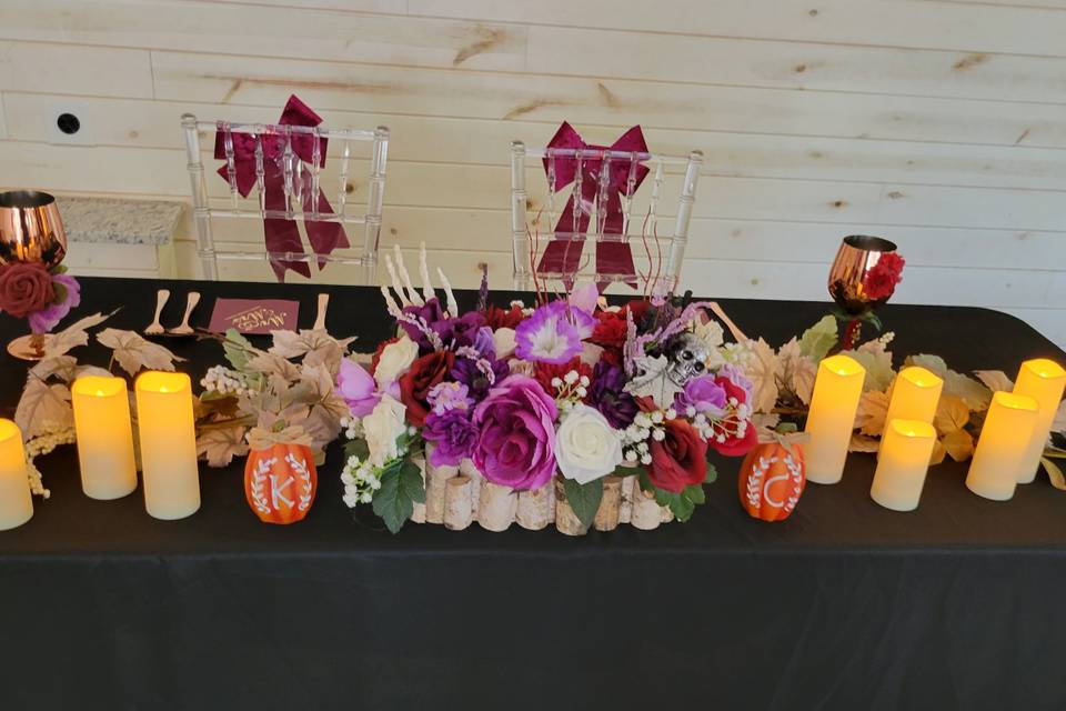 Halloween head table