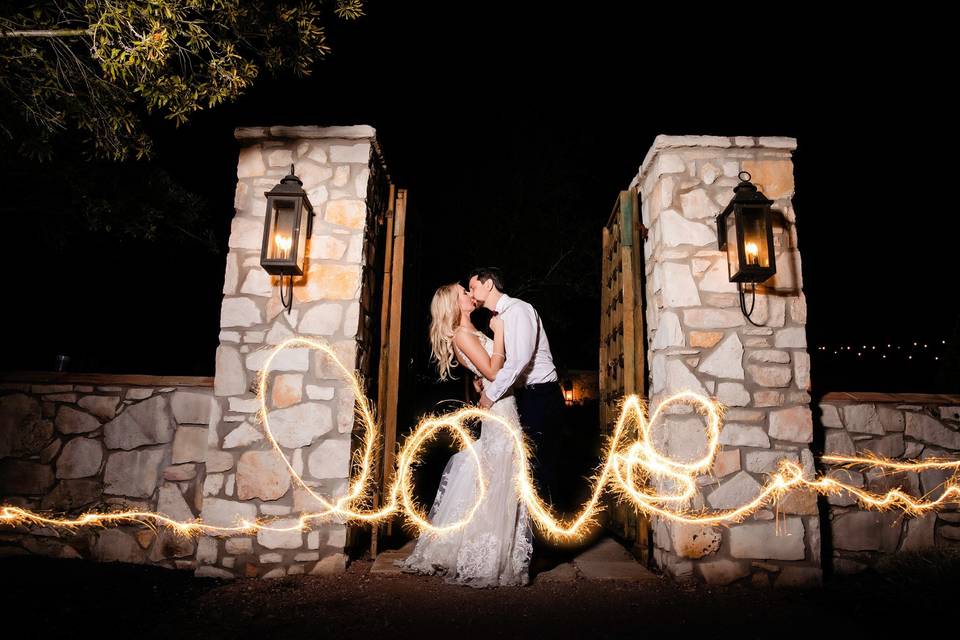 The couple at the venue