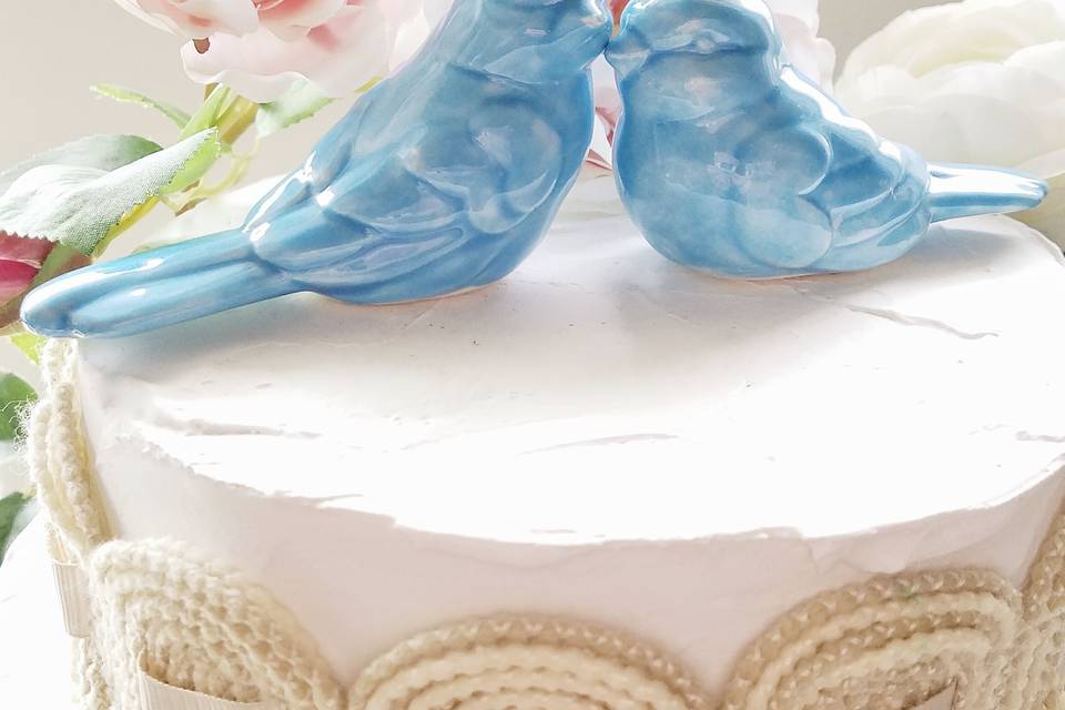 Blue bird cake topper