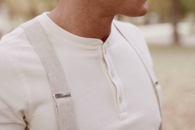 Tuxedo White BUTTON ON Suspenders – Stratton Suspender Co.