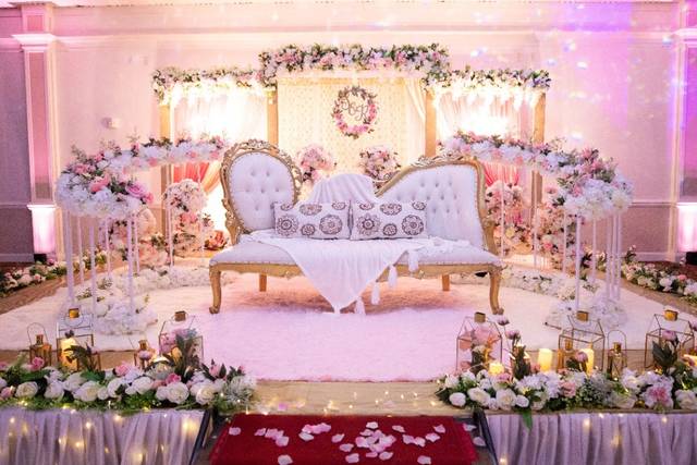 Pink and white wedding