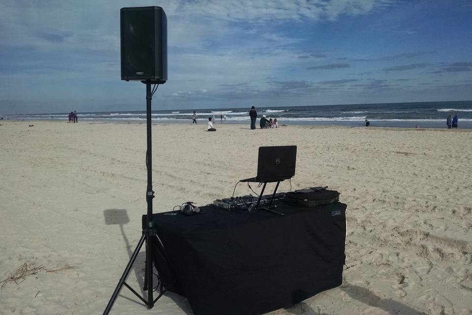 DJ on the beach