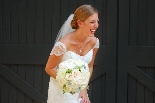 Bride and her bouquet