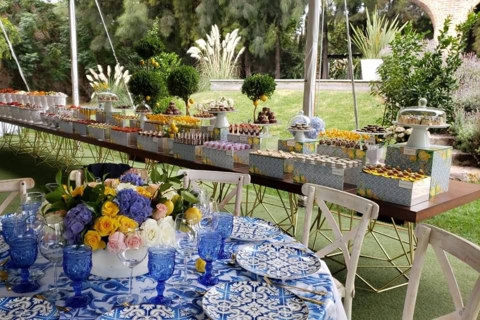 Colorful table setting