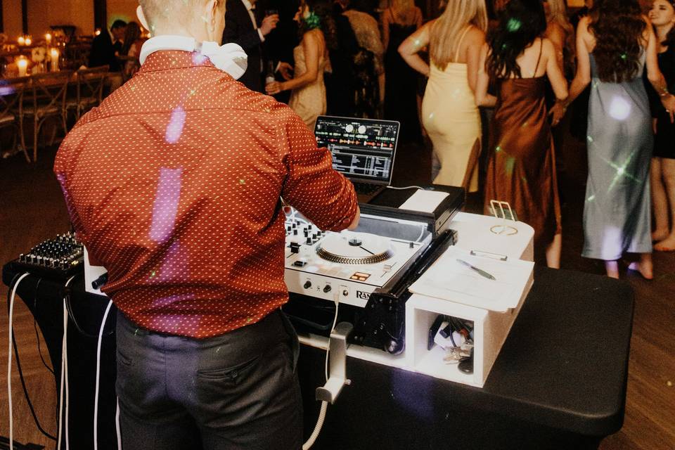 DJ CJ at a wedding in May