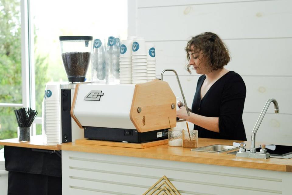 Making coffee