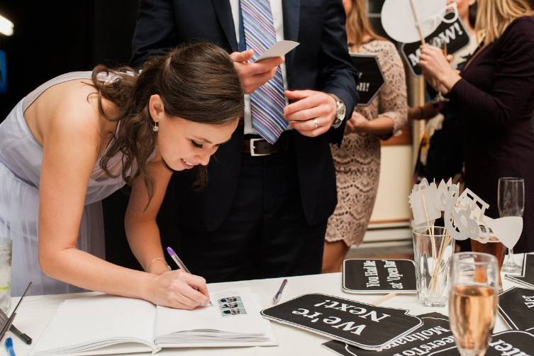 Writing in the wedding book