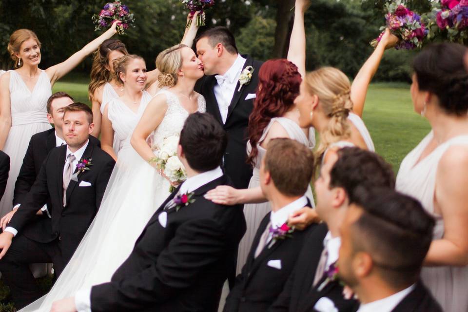 Wedding party portrait