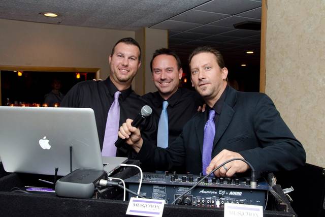 Behind the decks