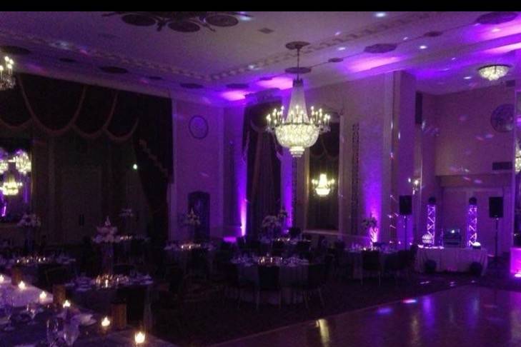 Wedding reception setup