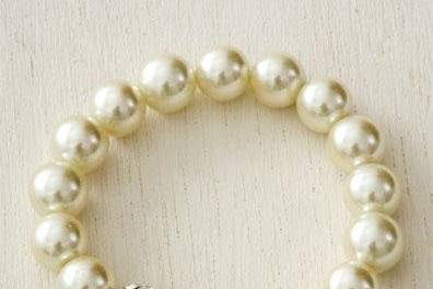 pearl pave bracelet in Champaign..beautiful accent to any dress.