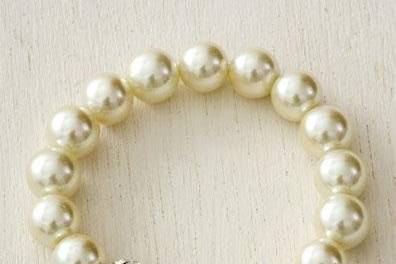 Pearl Pave Bracelet - A classic piece for any wedding.  great for layering with bangles too!