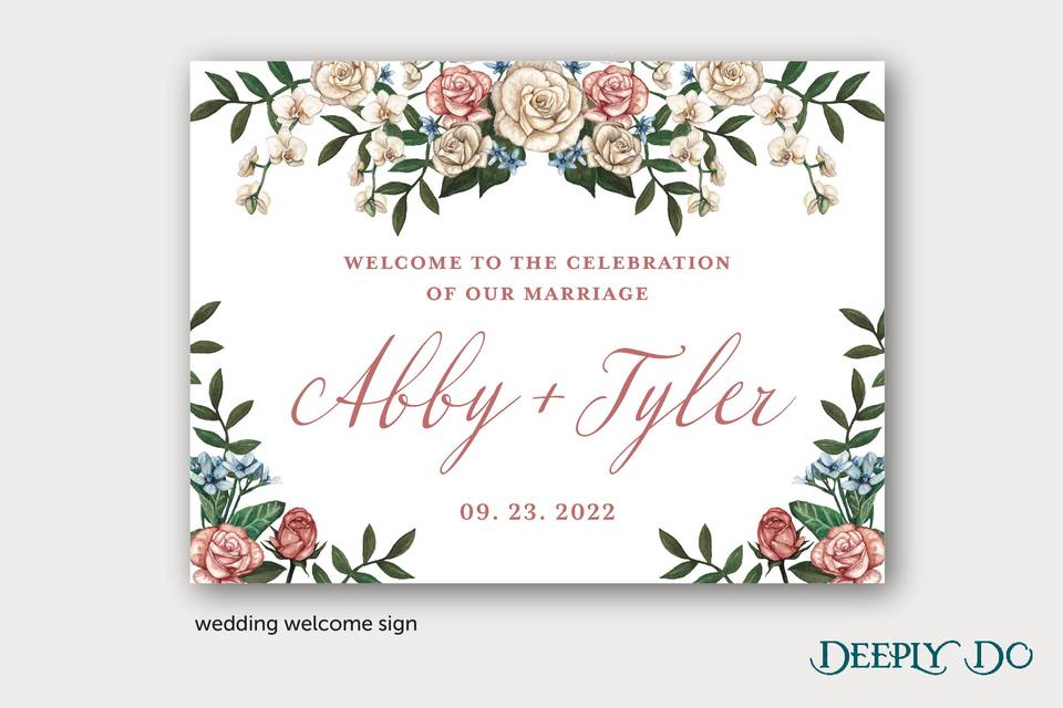 Wedding Welcome Sign