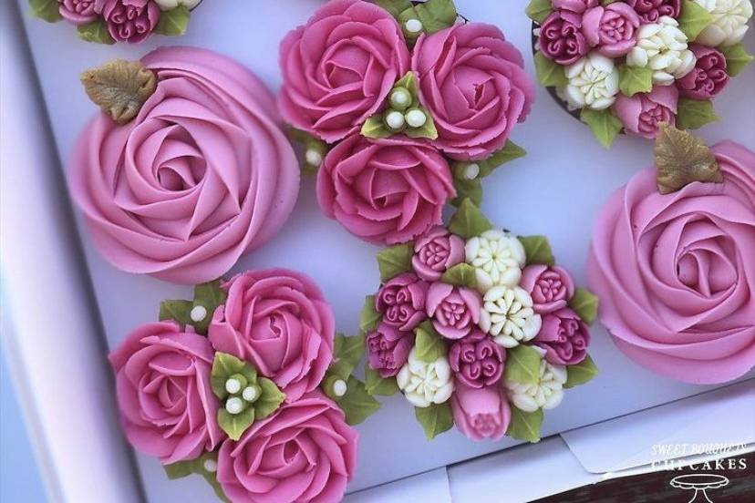 Gold & Pink cupcakes