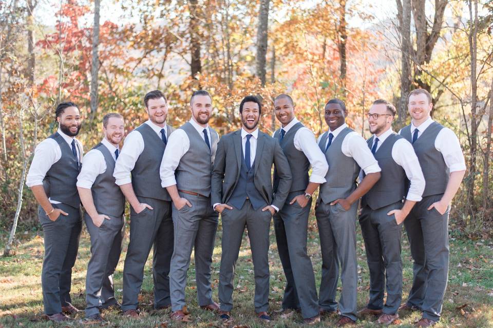 Groomsmen group shot