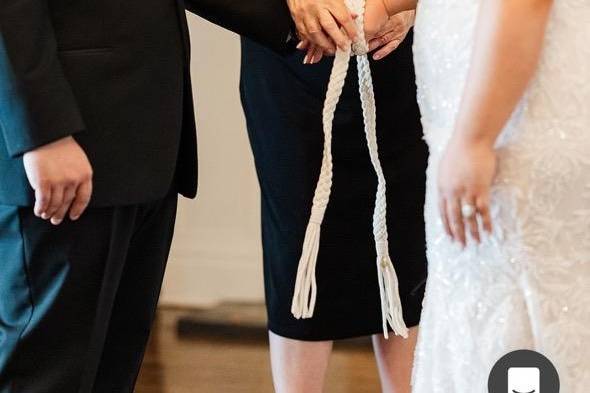Megan and Nick, Handfasting