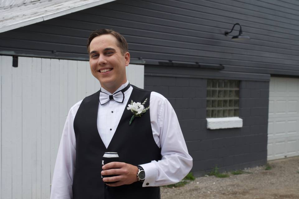 Groom before the wedding