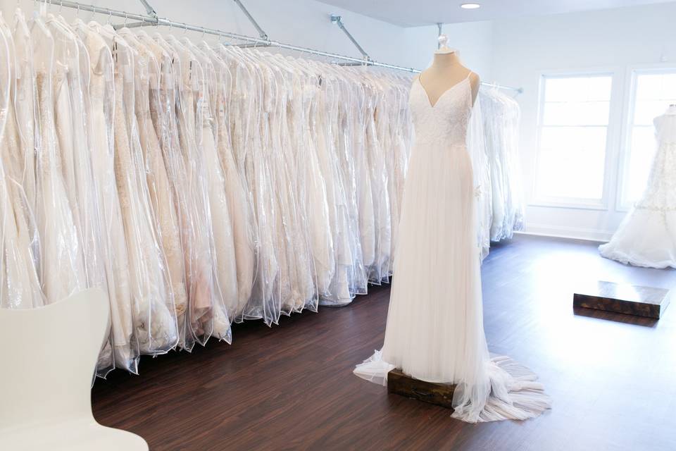 Wedding dress display