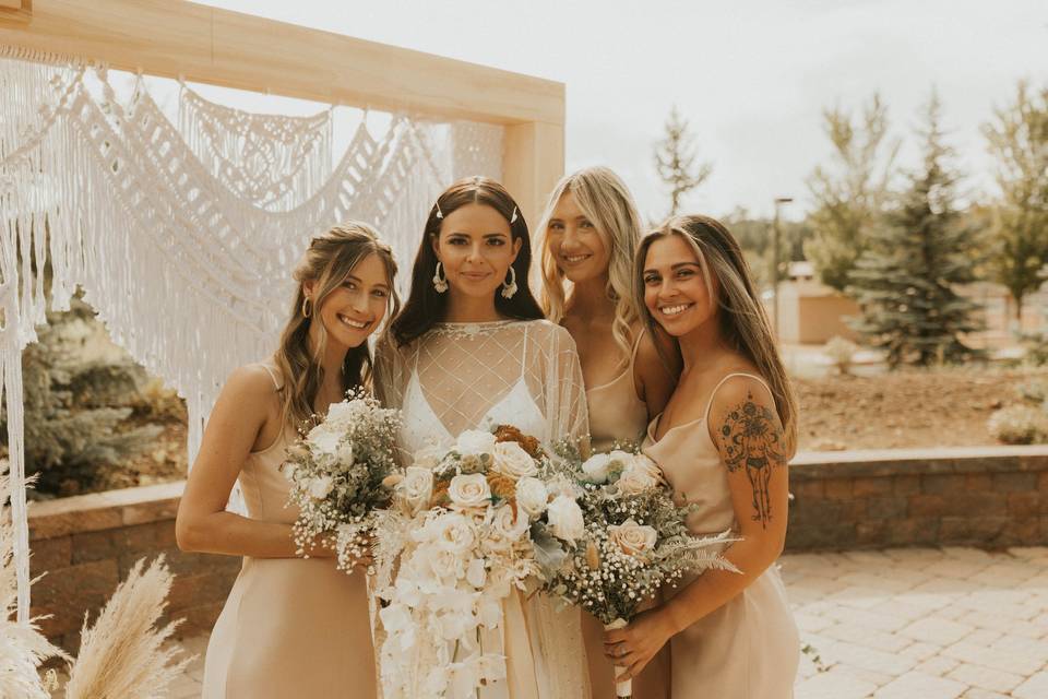 Bride and Bridesmaids