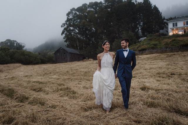 The bride and groom