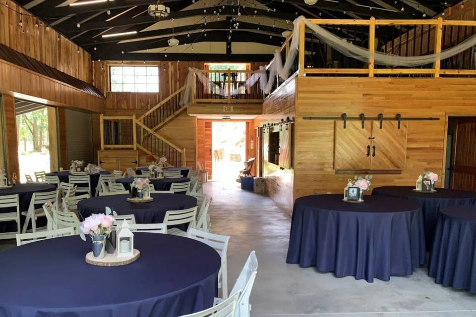 Inside the barn
