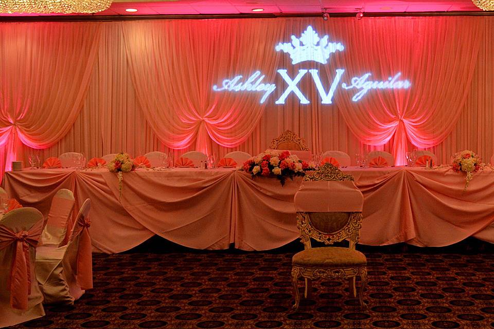 Uplighting & Photo Booth, Gobo Monogram, Projector & Screen, DJs by ENDLESS ENTERTAINMENT