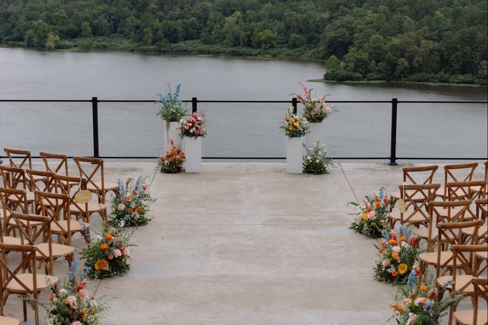 Flowers and a view