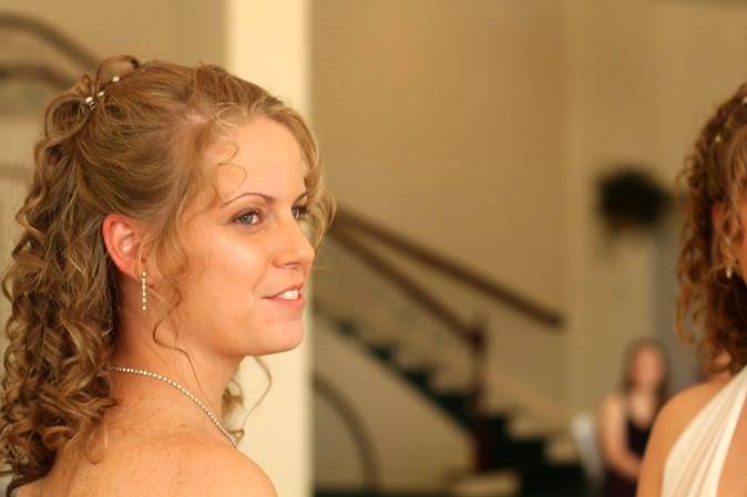 A. Collins wedding hairstyle and make-up