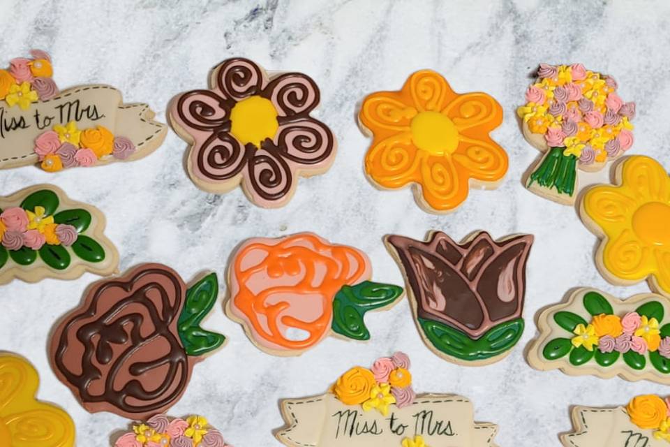 Floral Bridal Sugar Cookies