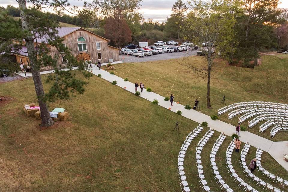 Aerial view of the event