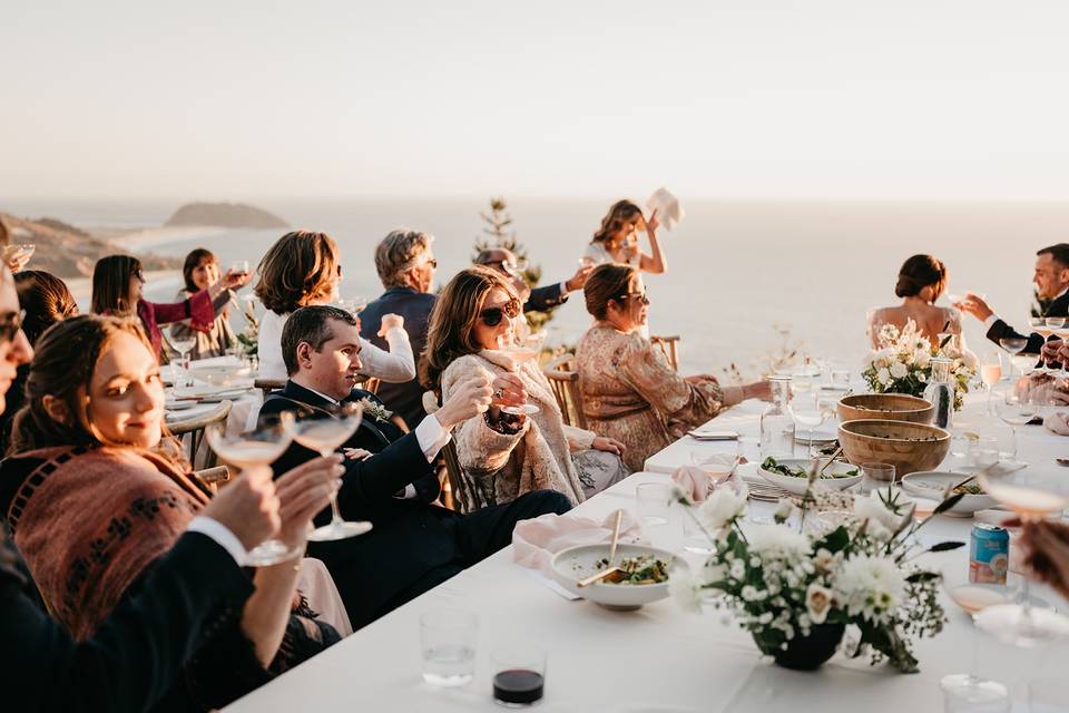 Cliff dining at private estate