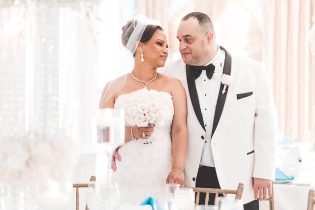 Bride and groom at the reception