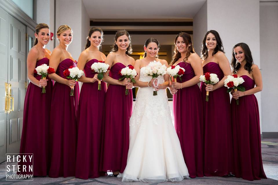 The bride with friends