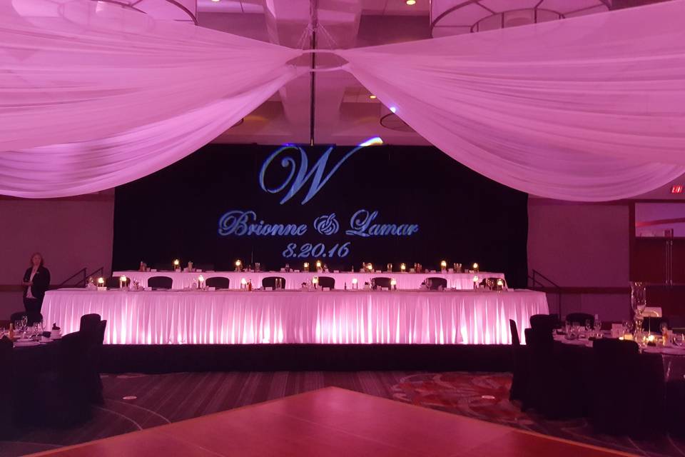 Monogram & uplighting