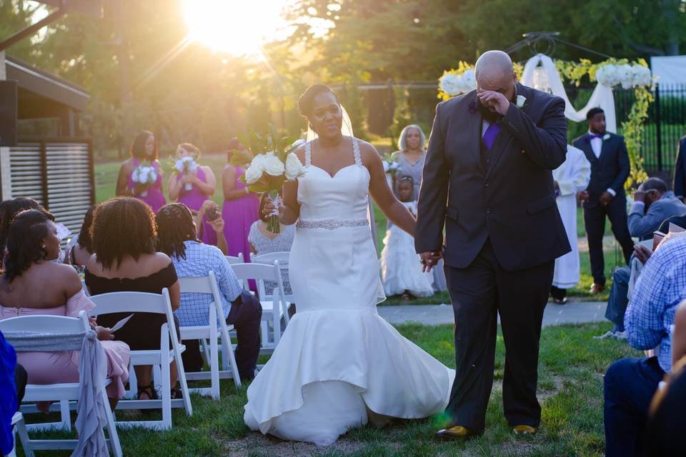 Candid moment ceremony exit