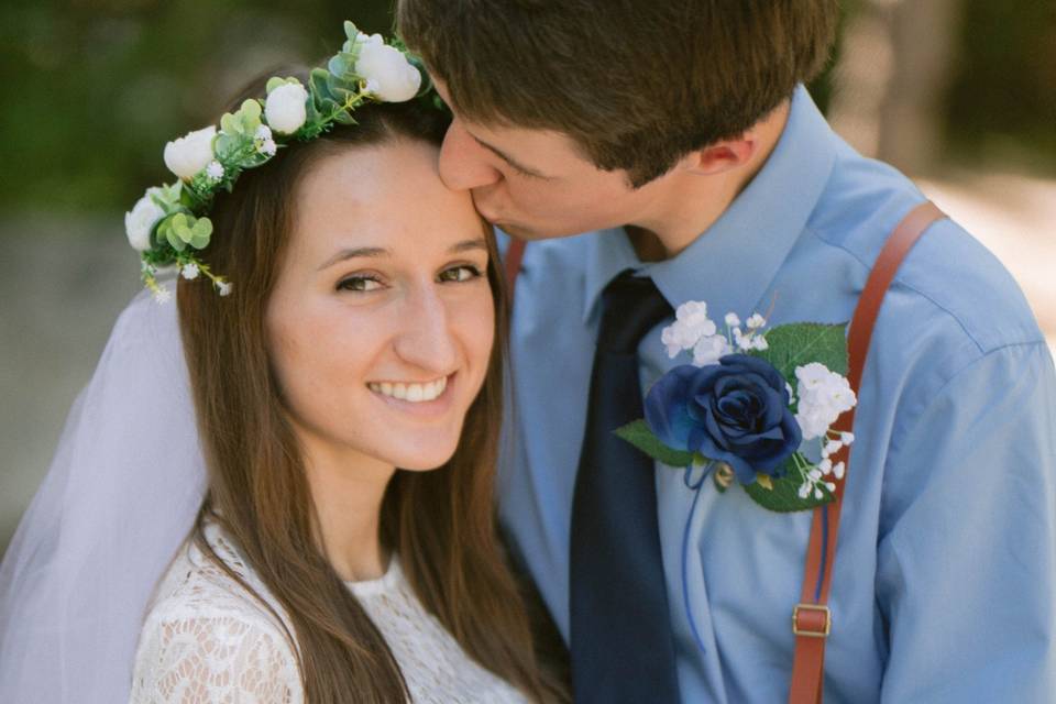 Couple embracing