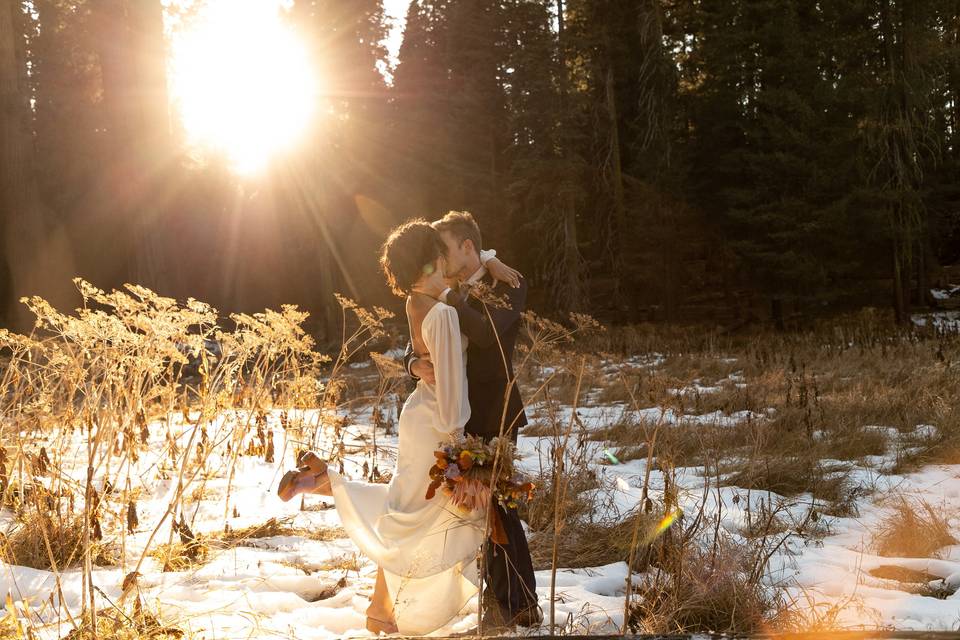 Family Holding Bride