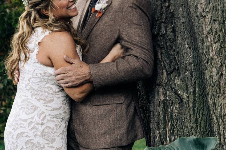 Tender Bride and Groom Photo