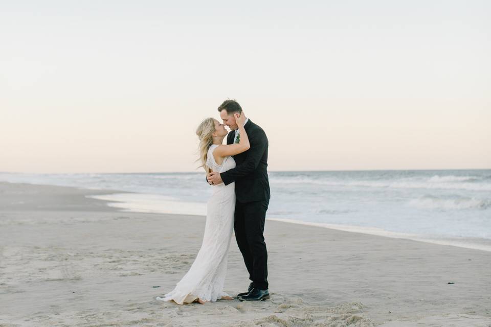 Romantic beach wedding