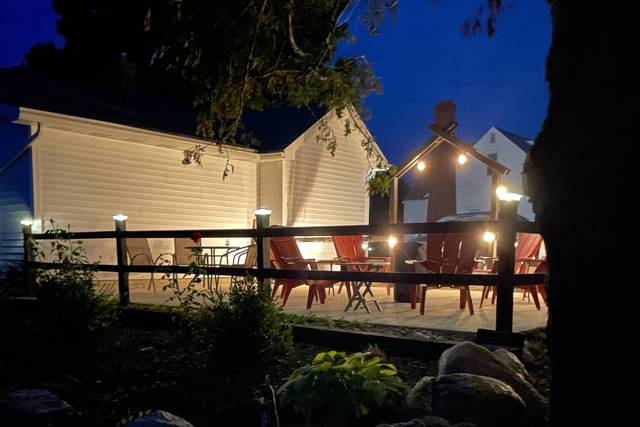 Guest house at night