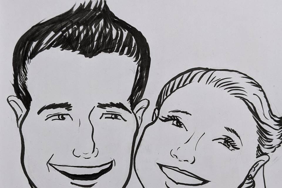 Couple caricature